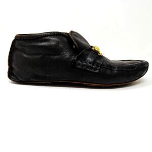 Vintage Gucci Leather Horsebit Driving Loafer Soft Soled Shoe - 4M